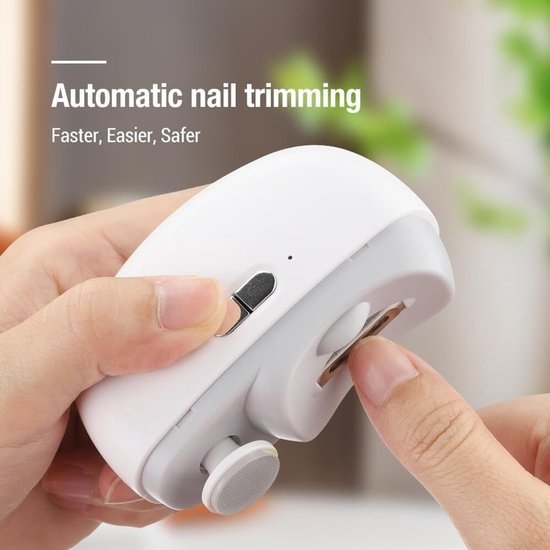 Electric Nail Clipper with LED Polishing Function
