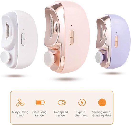 Electric Nail Clipper with LED Polishing Function