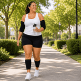 Plus Size Arm & Calf Compression Sleeves Set