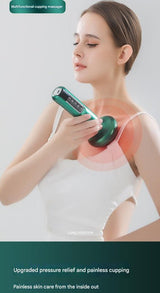 Rechargeable Electric Cupping & Gua Sha Massager with LED Display