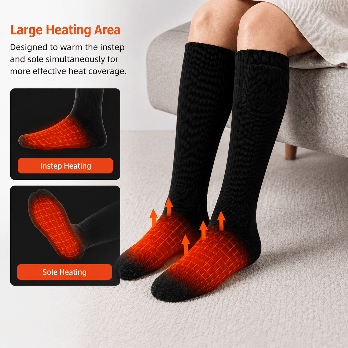 Rechargeable Electric Heated Socks