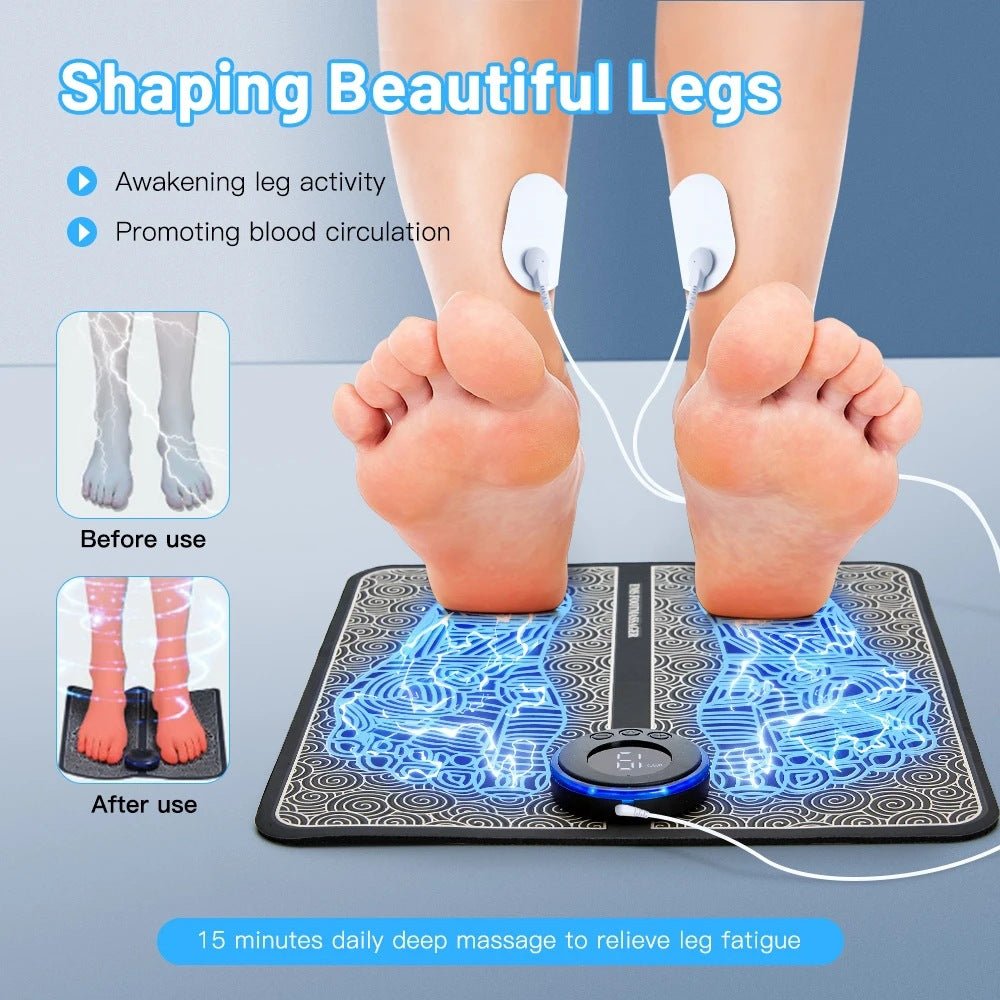 Rechargeable EMS Foot Massager Pad