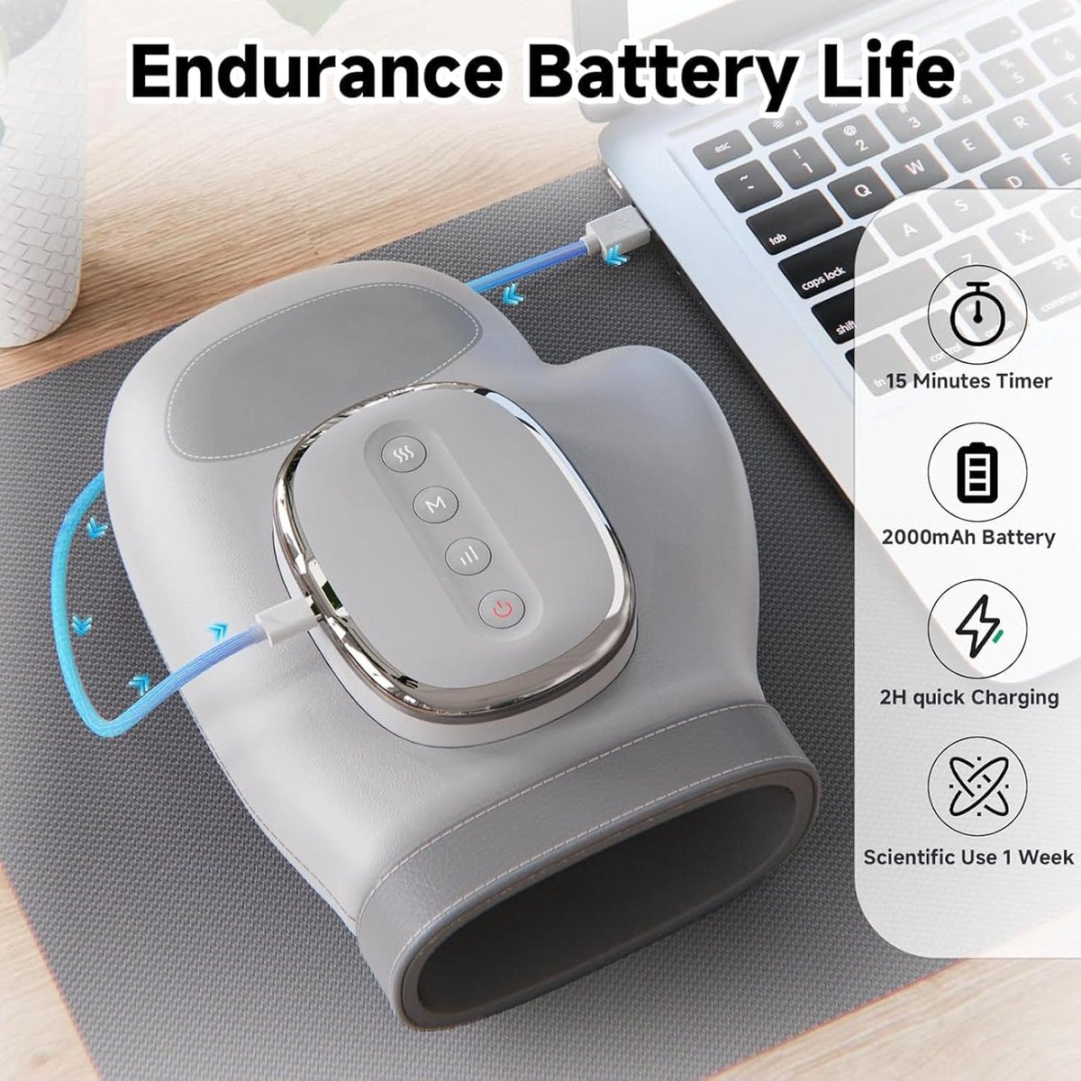 Rechargeable Hand Massager with Heat & Compression