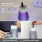 Rechargeable Mosquito Zapper Lamp -– USB Electric Bug Trap with LED Light